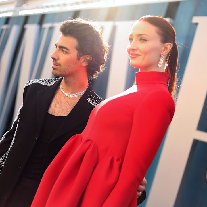 Joe Jonas and Sophie Turner at the Oscars. Turner just opened up about how motherhood has helped mak...