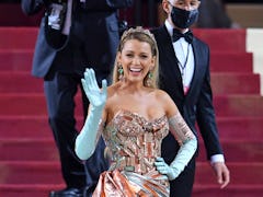 Blake Lively's 2022 Met Gala dress, which was inspired by the Statue of Liberty, included a subtle t...