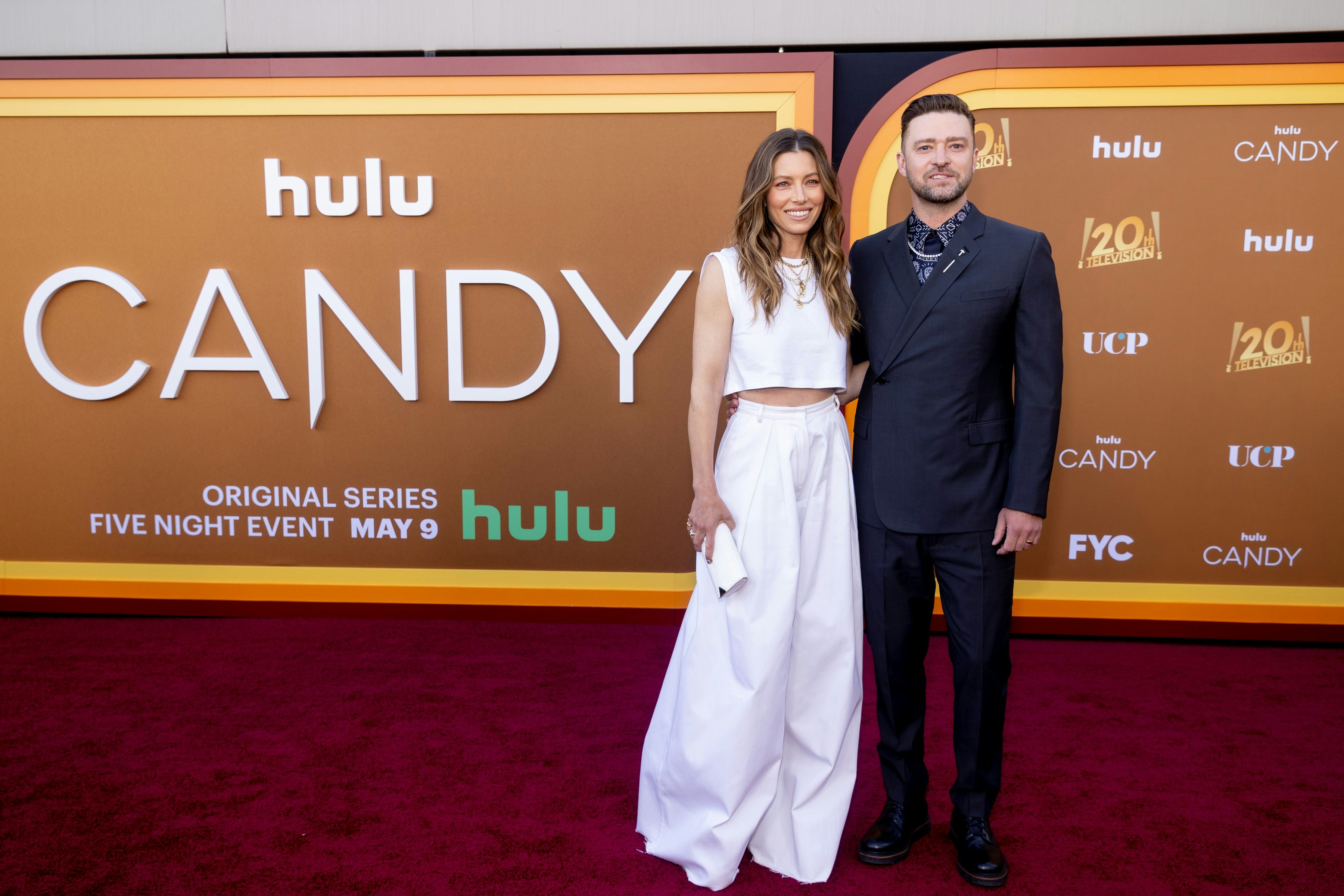 LOS ANGELES, CALIFORNIA - MAY 09: Jessica Biel and Justin Timberlake attend the Los Angeles premiere&hellip;
