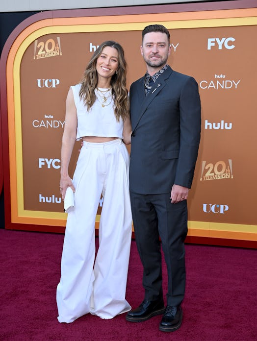 Jessica Biel and Justin Timberlake attend the Los Angeles Premiere FYC Event for Hulu's "Candy" 