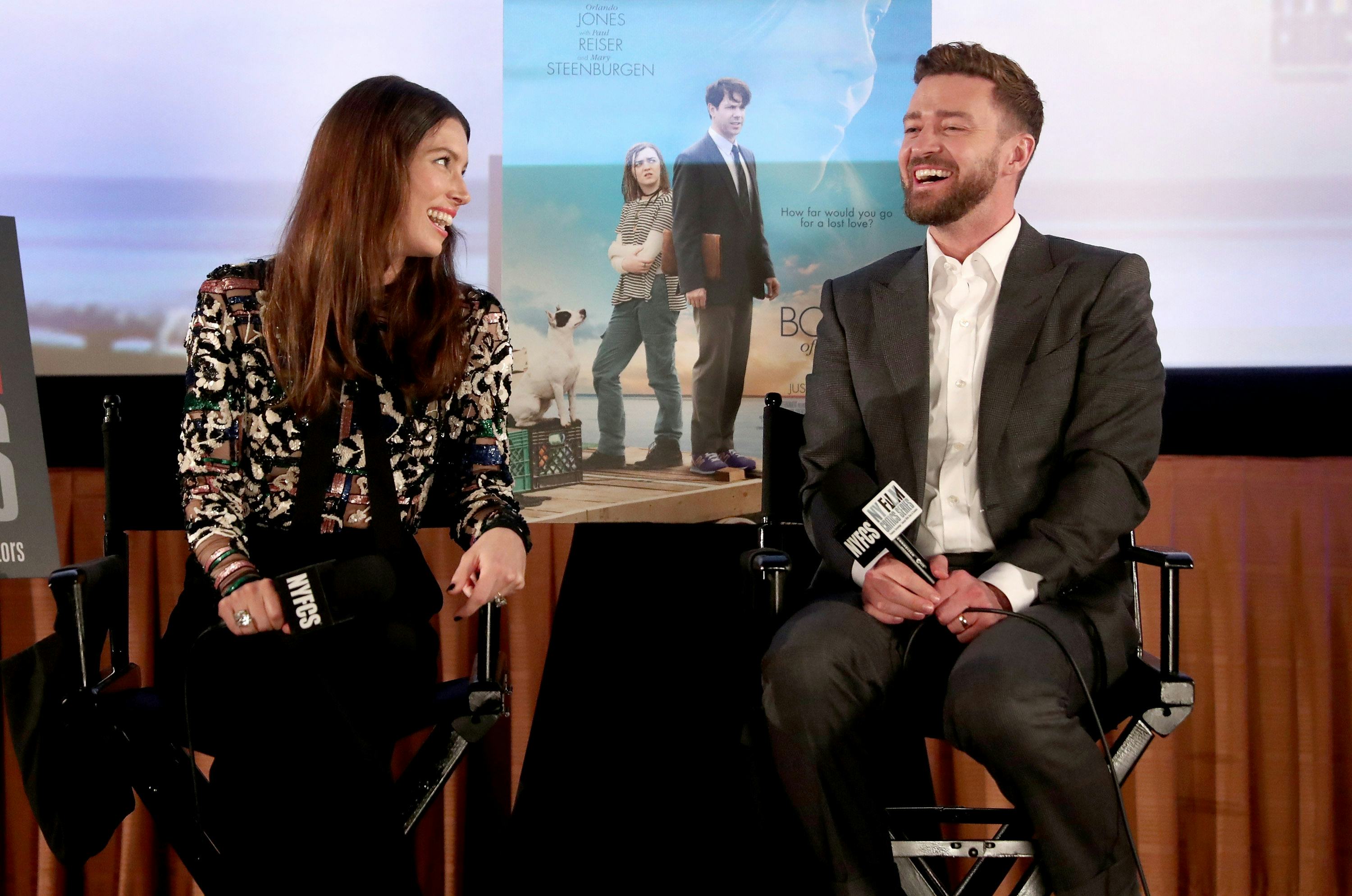 LOS ANGELES, CA - JANUARY 10:  Jessica Biel and Justin Timberlake attend the Q&amp;A for the premiere of&hellip;