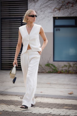Lauren Burns street style at Afterpay Australian Fashion Week 2022 
