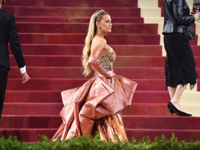 Blake Lively attends the 2022 Met Gala celebrating "In America: An Anthology of Fashion" at The Metr...
