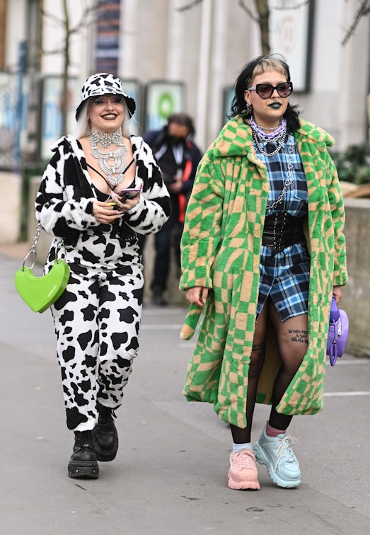 Guests seen wearing a TikTok summer trending cow print outfit as well as a pattern blocked outfit on...