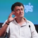 LONDON, ENGLAND - APRIL 09:  Writer Steven Moffat speaks on stage during a Q&A at the BFI & Radio Ti...