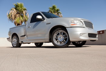 Scottsdale, USA - April 26, 2011: A parked silver Ford Lightning truck, the Lightning is a...