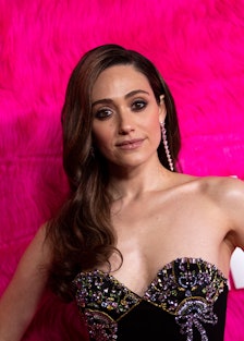 Emmy Rossum attends the Los Angeles premiere for "Angelyne"