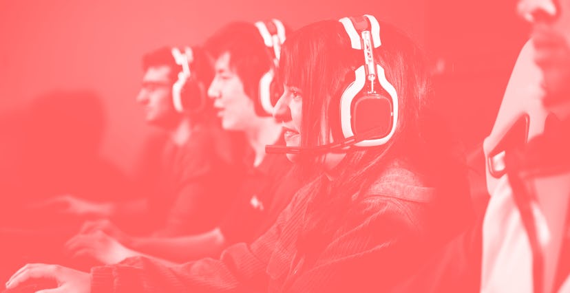 Young call center workers working in customer service