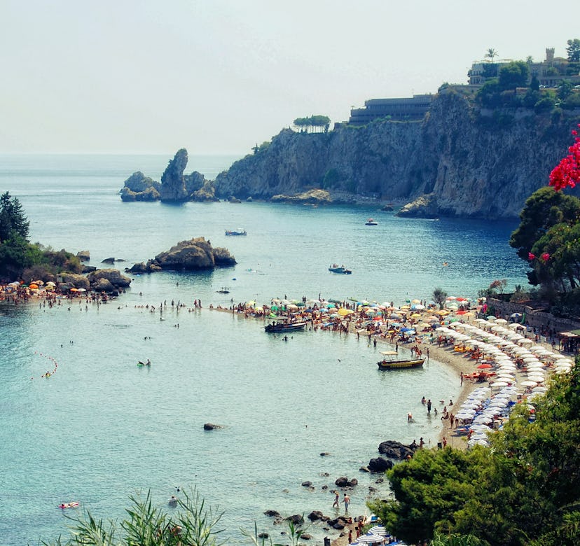 Beach, Taormina, Italy.