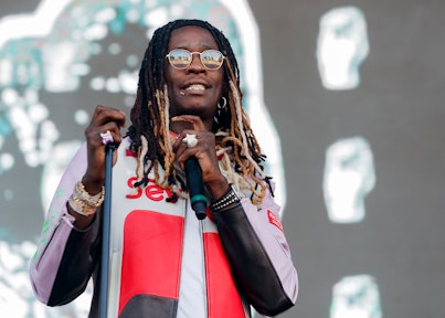 VANCOUVER, BRITISH COLUMBIA - JUNE 16: Rapper Young Thug performs onstage during Breakout Festival 2...