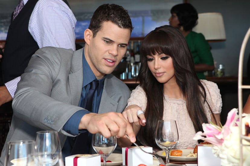 Kris Humphries and Kim Kardashian at a brunch in February 2011.