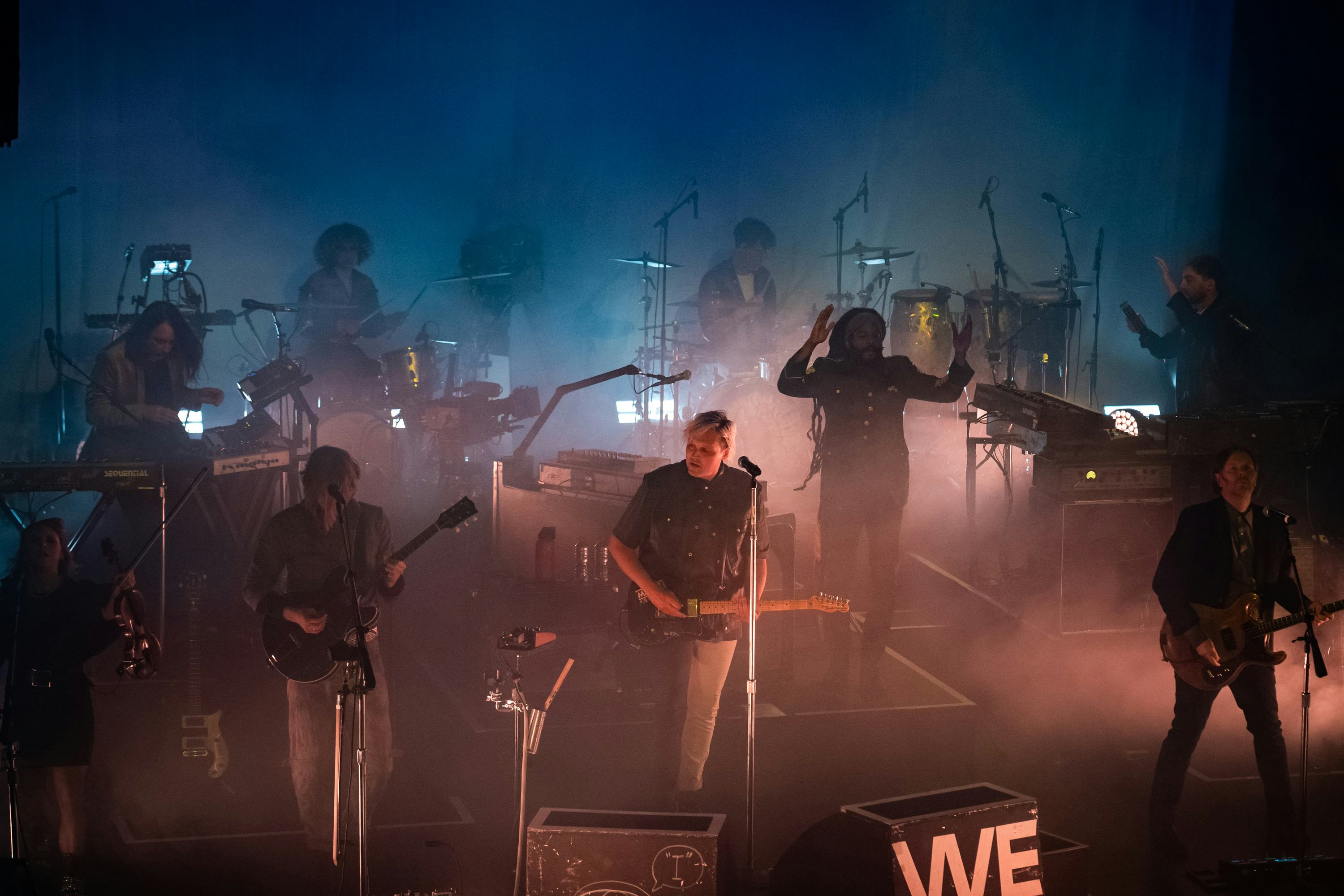 LONDON, ENGLAND - APRIL 29: Win Butler of Arcade Fire performs at KOKO on April 29, 2022 in London, ...