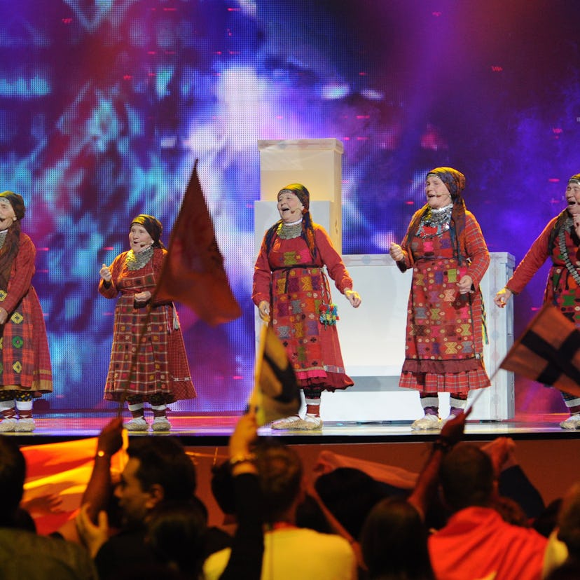 Russian's singing group "Buranovskiye Babushki" at the Eurovision 2012 song contest 