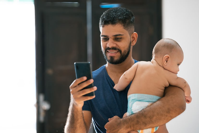 man with baby, instagram captions for when baby says "dada"