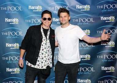 ATLANTIC CITY, NJ – MARCH 23: (L-R) Tom Sandoval and Tom Schwartz of "Vanderpump Rules" host The Poo...
