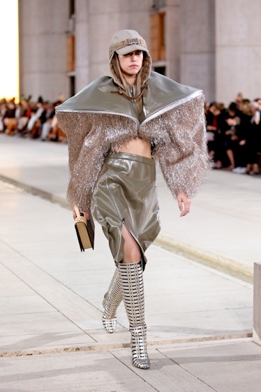 SAN DIEGO, CALIFORNIA - MAY 12: A model walks the runway for the Louis Vuitton's 2023 Cruise Show on...