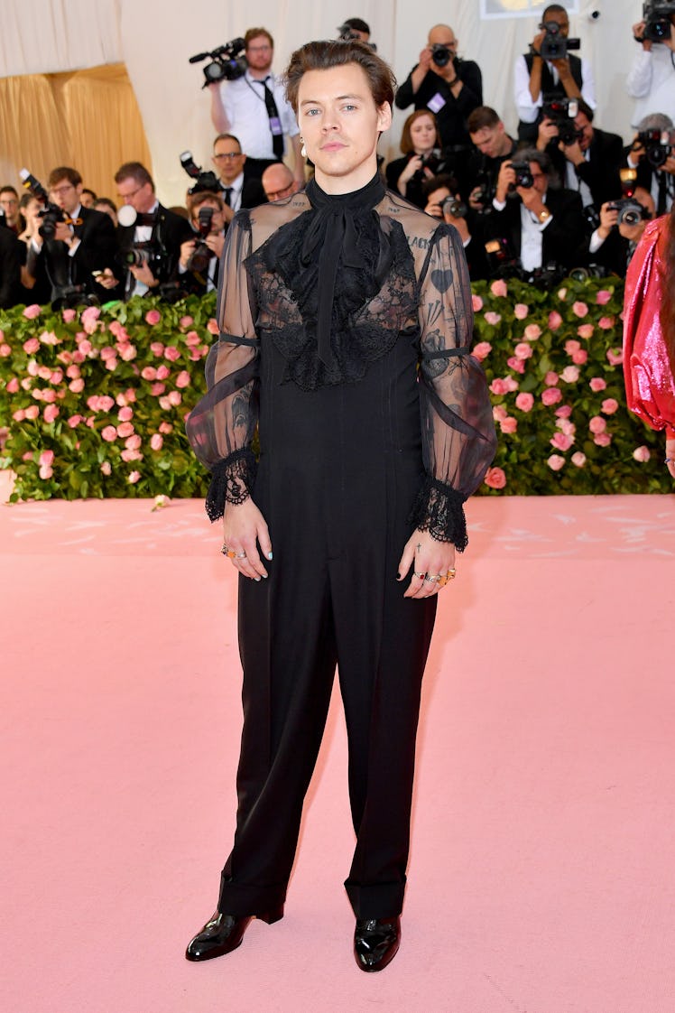 Harry Styles attends The 2019 Met Gala Celebrating Camp
