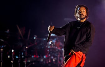 BUENOS AIRES, ARGENTINA - MARCH 31:    Kendrick Lamar performs during the third day of Lollapalooza ...