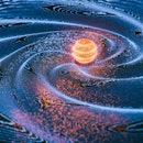 Gravity wave - 3d rendered image. Hologram view, physical process. Futuristic illustration for micro...
