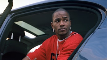 Rapper Cam'ron of Roc-A-Fella Records in June, 2002 in Fort Lee, New Jersey.   (Photo by Gregory Boj...