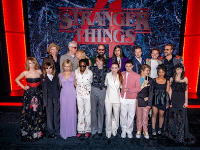 The cast of Netflix's 'Stranger Things' at the Season 4 premiere.