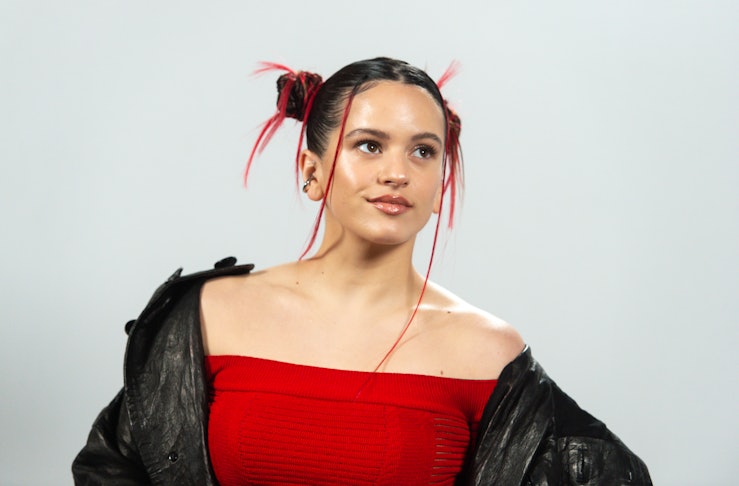 The singer, Rosalia, poses during the presentation of her album 'Motomami' at the Bless Hotel