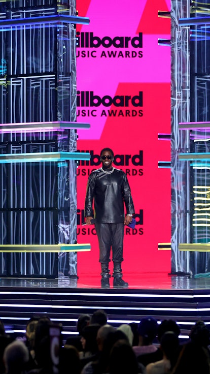 Host Sean "Diddy" Combs speaks onstage at the 2022 Billboard Music Awards