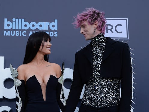 LAS VEGAS, NEVADA - MAY 15:  Megan Fox (L) and Machine Gun Kelly attend the 2022 Billboard Music Awa...