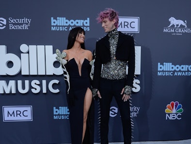 Megan Fox and Machine Gun Kelly attend the 2022 Billboard Music Awards with bangs and a $30,000 diam...