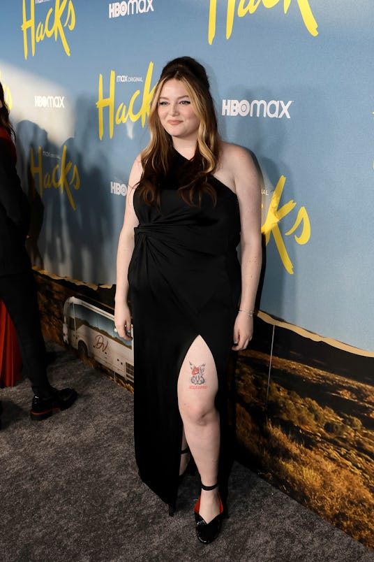 LOS ANGELES, CALIFORNIA - MAY 09: Megan Stalter attends the Los Angeles Season 2 Premiere of HBO Max...