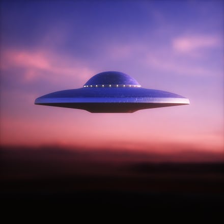 Unidentified flying object (UFO), illustration.