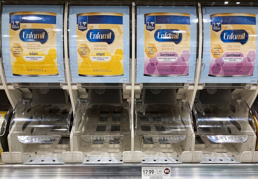 An empty baby formula display is seen at a Publix grocery store in Orlando
