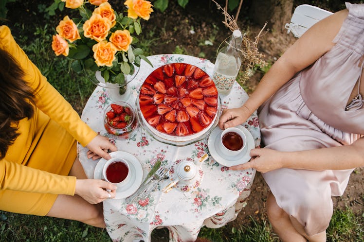 A Bridgerton graduation party can be a picnic or a tea party.