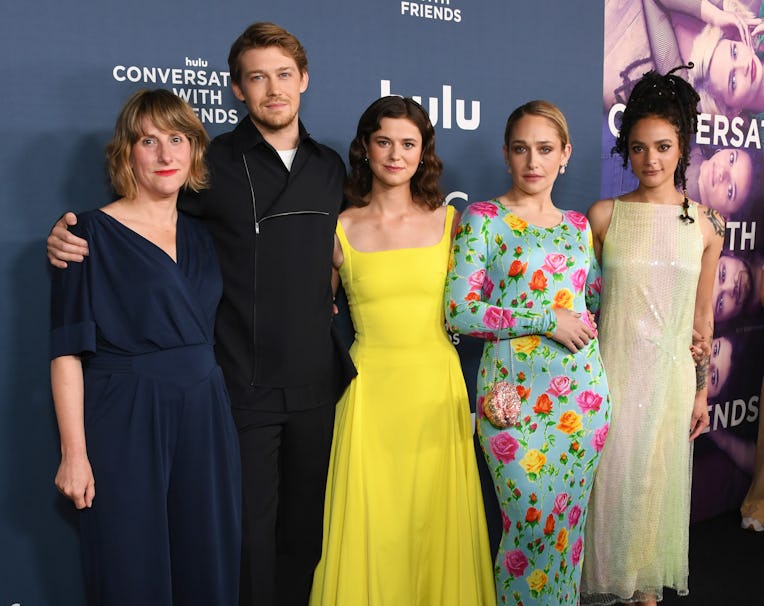WEST HOLLYWOOD, CALIFORNIA - MAY 17: (L-R) Emma Norton, Joe Alwyn, Alison Oliver, Jemima Kirke, and ...