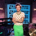 NEW YORK, NEW YORK - MAY 18: Harry Styles visits SiriusXM's 'The Howard Stern Show' on May 18, 2022 ...