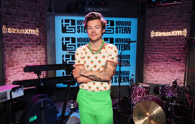 NEW YORK, NEW YORK - MAY 18: Harry Styles visits SiriusXM's 'The Howard Stern Show' on May 18, 2022 ...