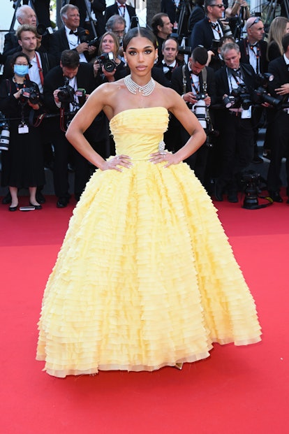 CANNES, FRANCE - MAY 17: Lori Harvey attends the screening of "Final Cut (Coupez!)" and opening cere...