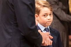 Britain's Prince George of Cambridge attends a Service of Thanksgiving for Britain's Prince Philip, ...