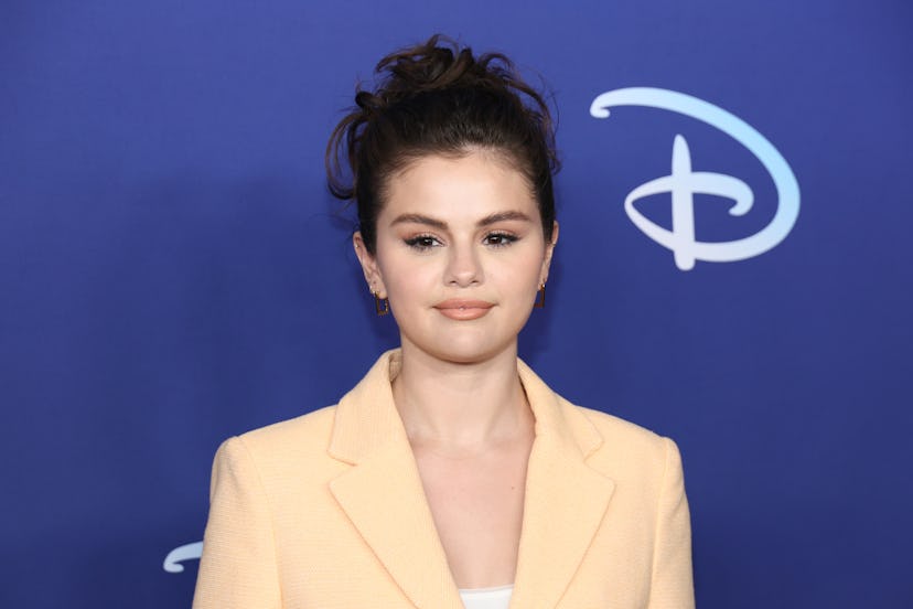NEW YORK, NEW YORK - MAY 17: Selena Gomez attends the 2022 ABC Disney Upfront at Basketball City - P...