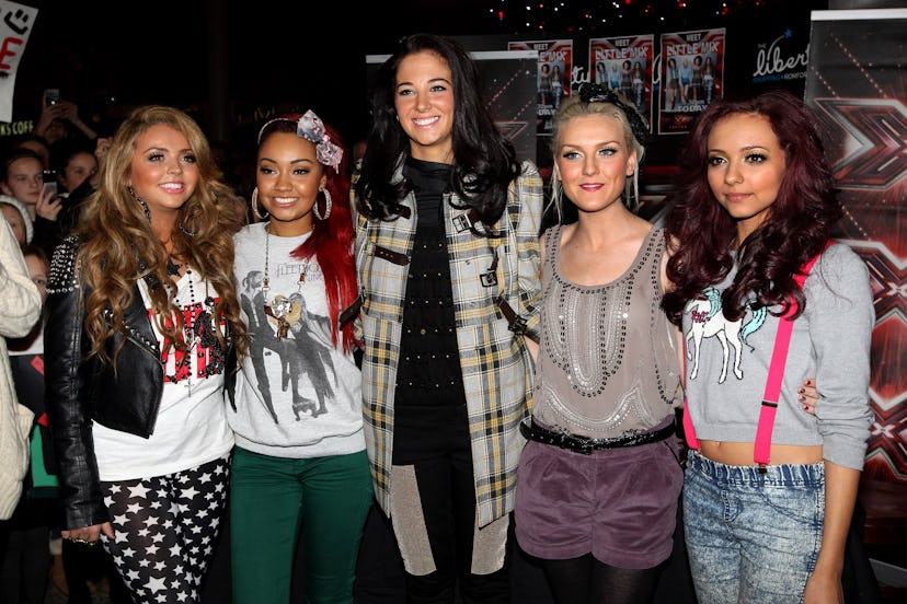 Little Mix & Tulisa Contostavlos attend a special signing ahead of their X Factor final