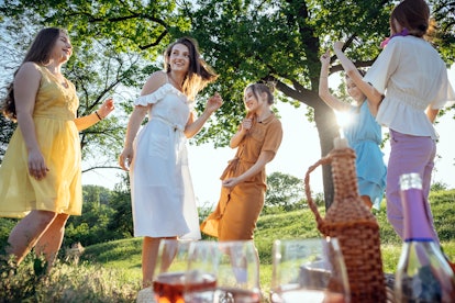 Friends have a Bridgerton tea party or picnic as one of the things to do after graduation.