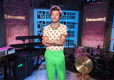 NEW YORK, NEW YORK - MAY 18: Harry Styles visits SiriusXM's 'The Howard Stern Show' on May 18, 2022 ...