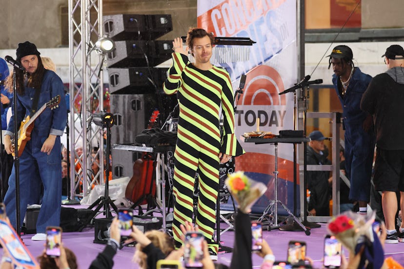 NEW YORK, NEW YORK - MAY 19: Harry Styles Performs On NBC's "Today" at Rockefeller Plaza on May 19, ...