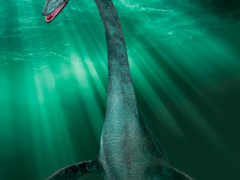 Loch ness monster, computer illustration.