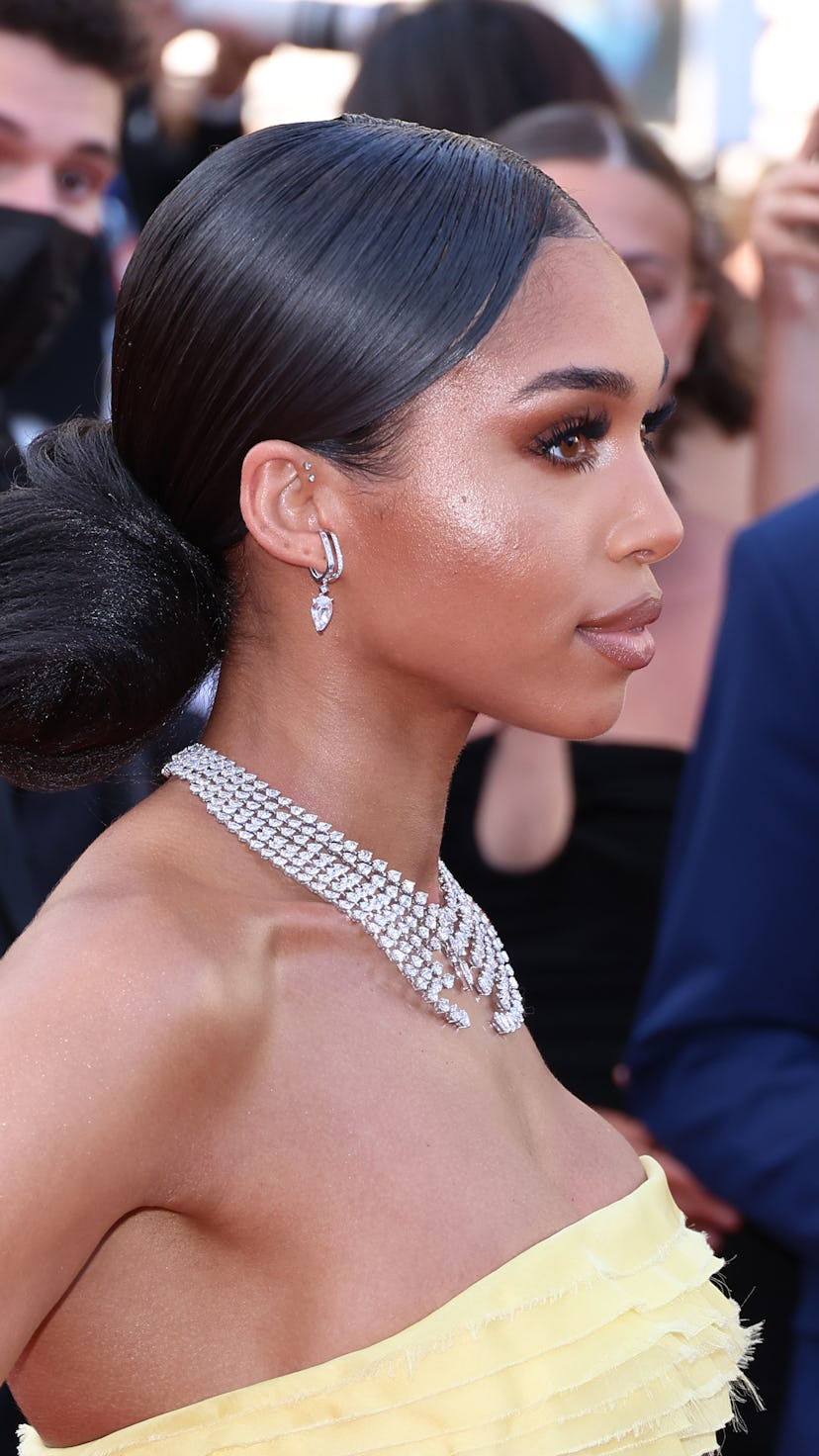 Lori Harvey had one of the most glam hairstyles & makeup looks on the Cannes film festival red carpe...
