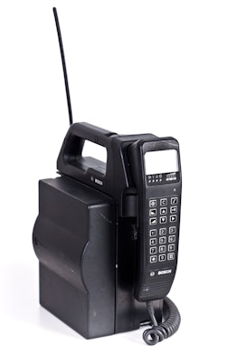 "Pohlitz, Germany - March 05, 2012: Bosch SE OF 7/1, car phone by Bosch. This phone was built early ...