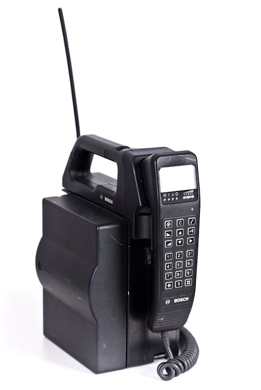 "Pohlitz, Germany - March 05, 2012: Bosch SE OF 7/1, car phone by Bosch. This phone was built early ...