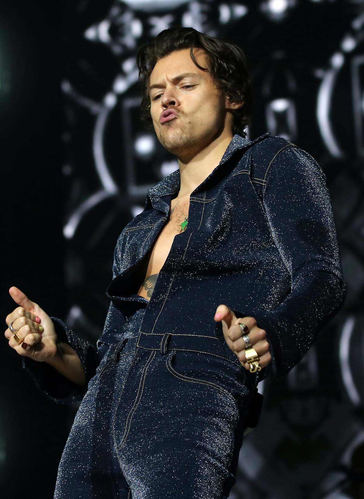 Harry Styles performs on stage during day one of Capital's Jingle Bell Ball with Seat at London's O2...