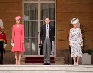 Britain's Catherine, Duchess of Cambridge (2nd L), Britain's Prince Edward, Earl of Wessex (2nd R) a...