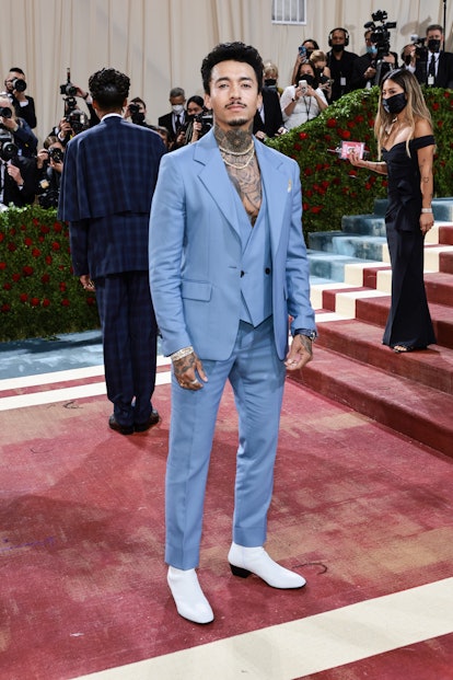 NEW YORK, NEW YORK - MAY 02: Nyjah Huston attends The 2022 Met Gala Celebrating "In America: An Anth...